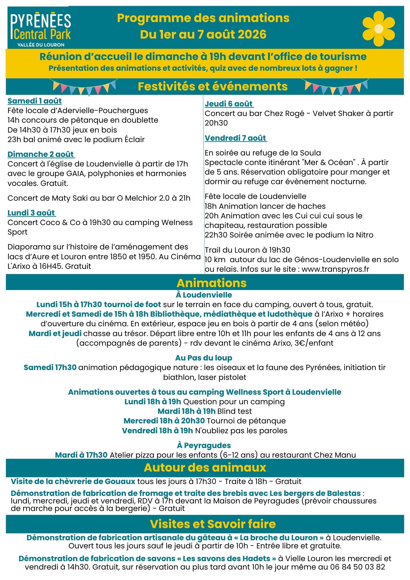programme d'animation 
