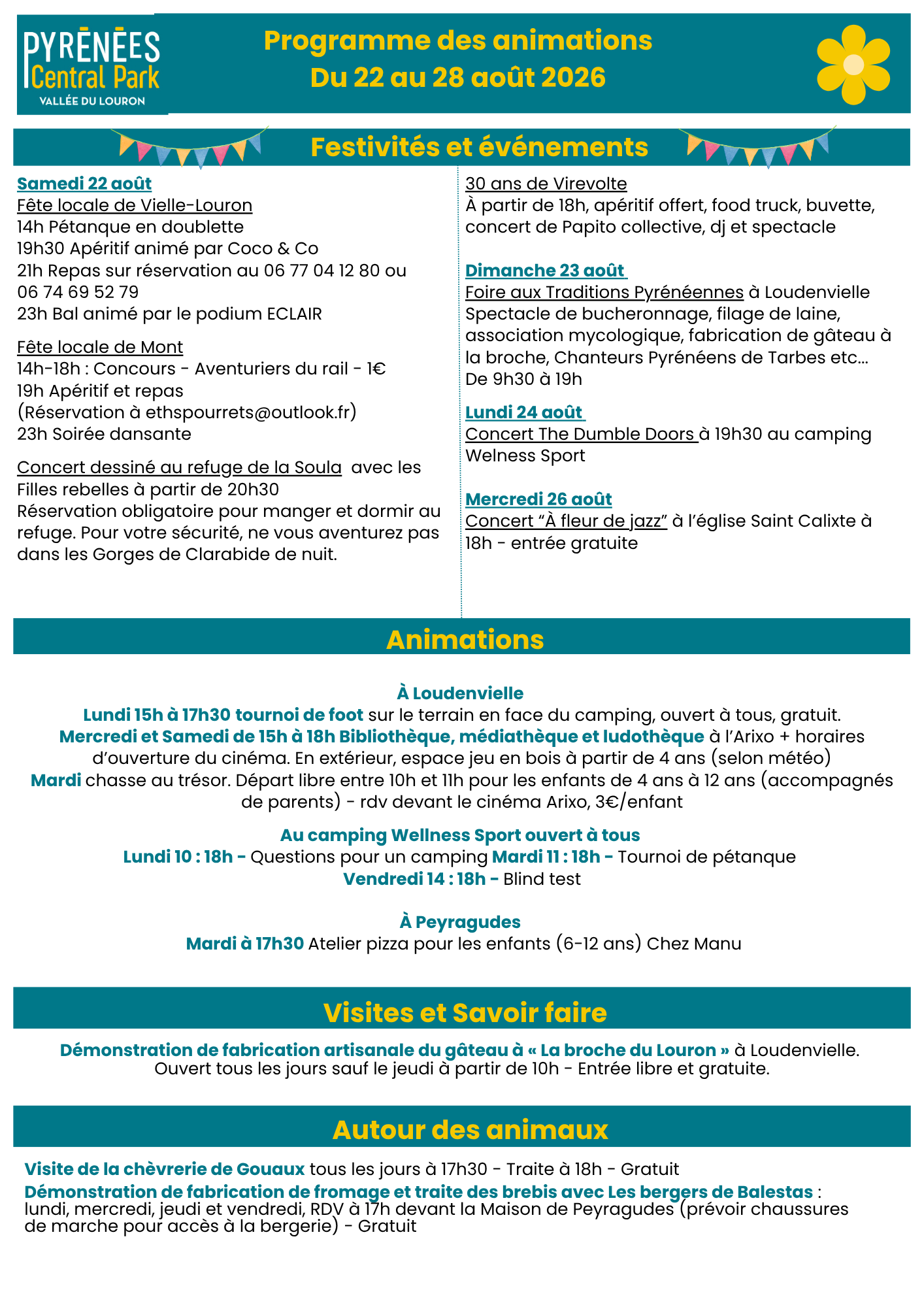 programme d'animation 