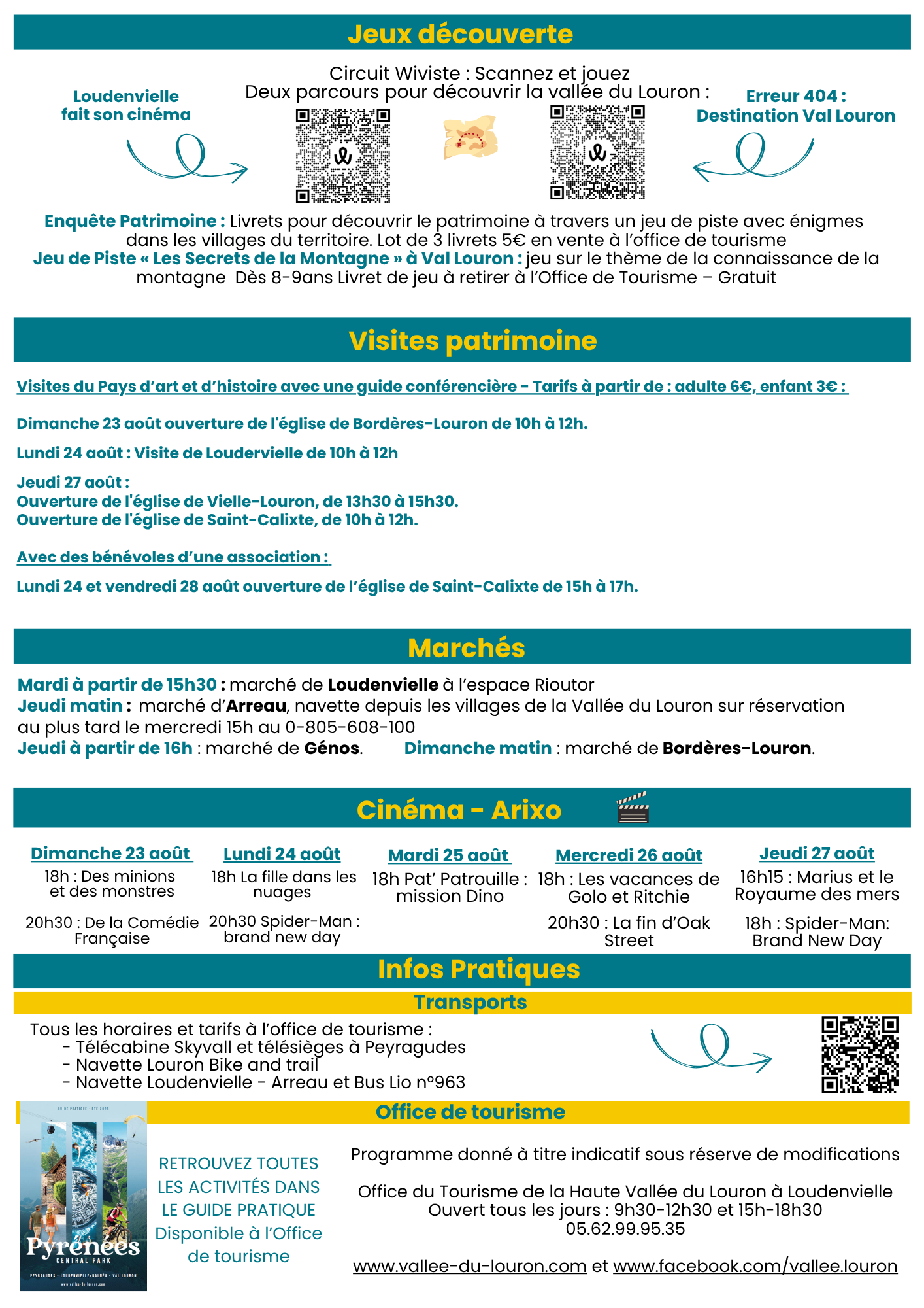 programme d'animation 