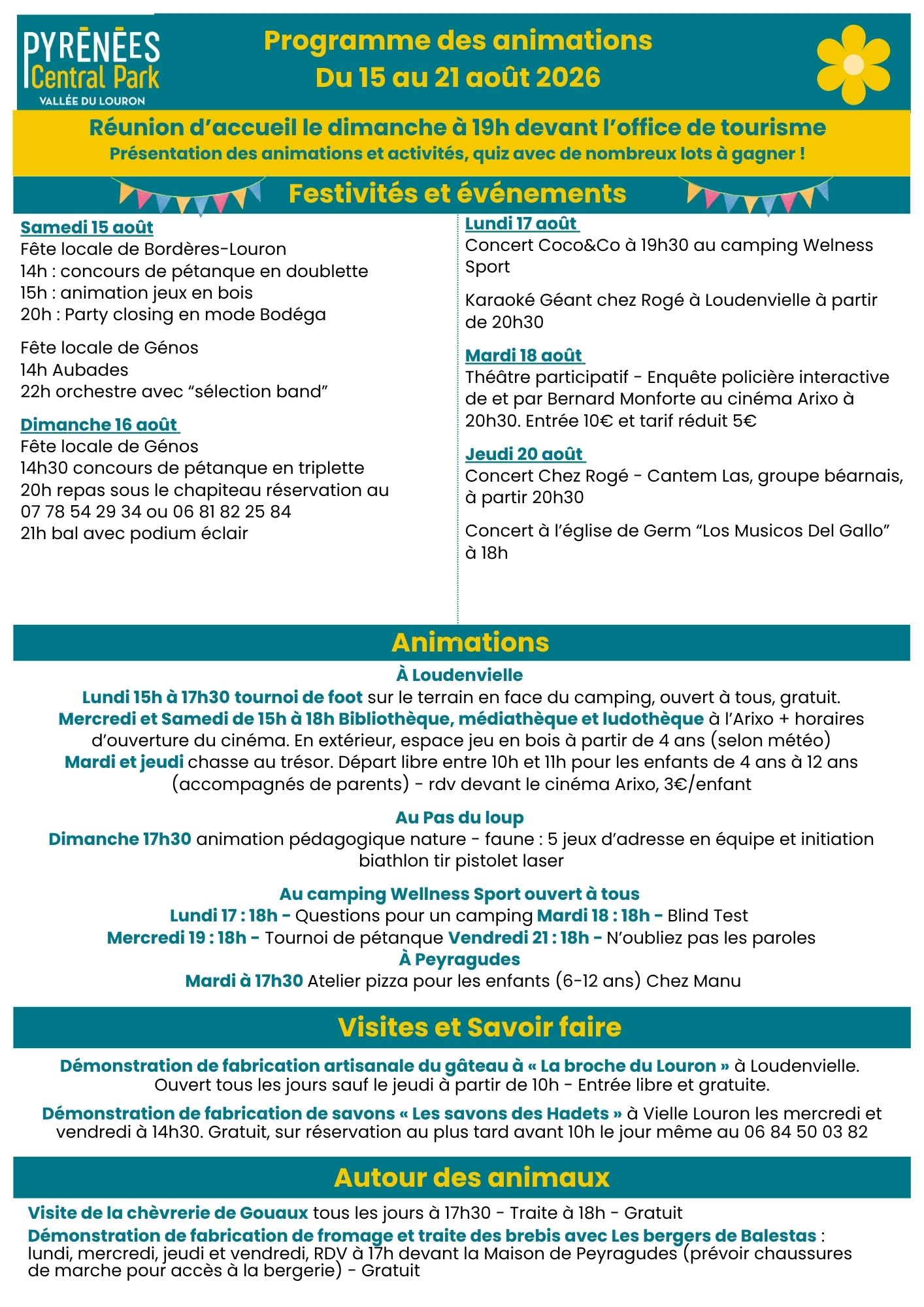 programme d'animation 