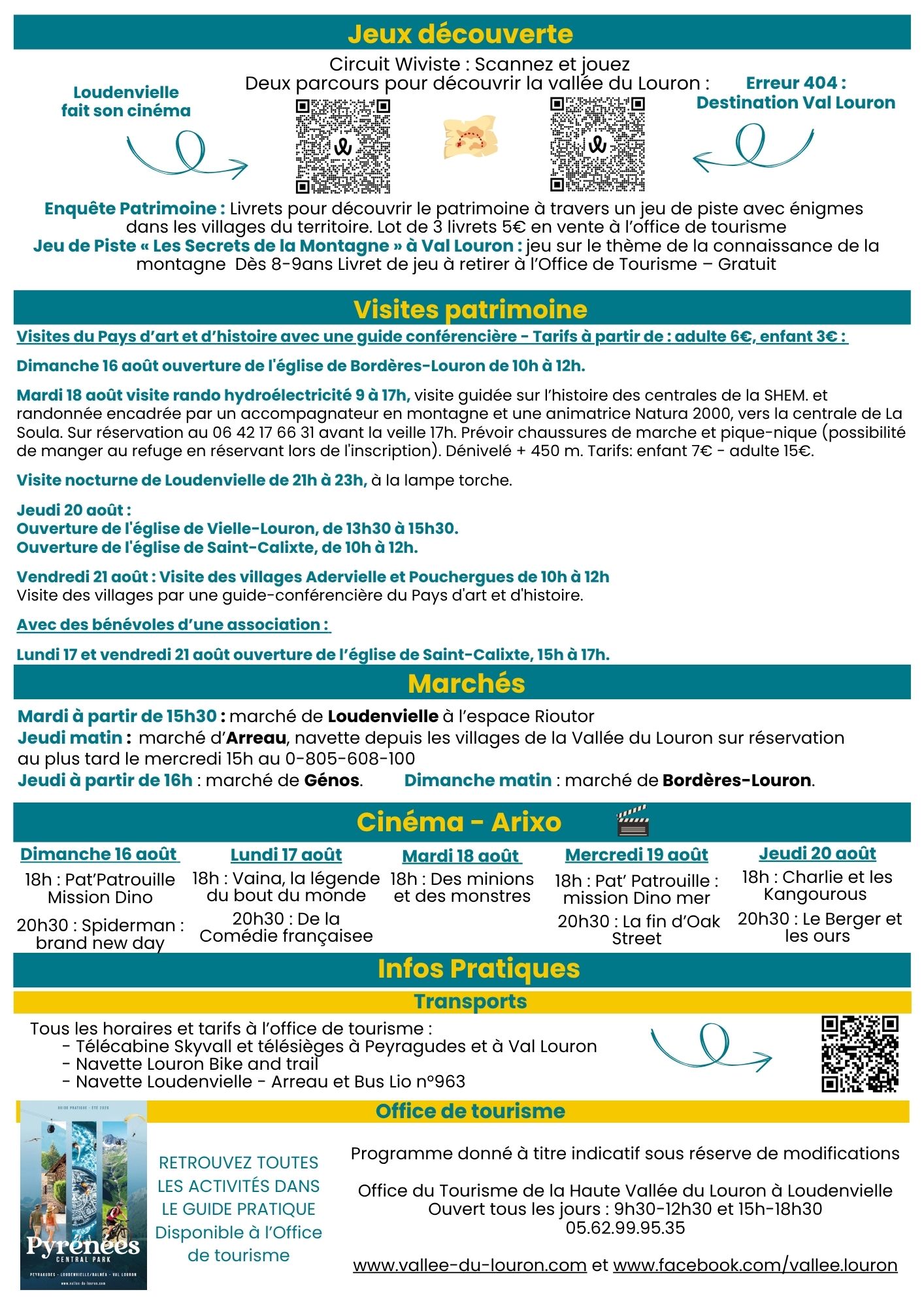 programme d'animation 