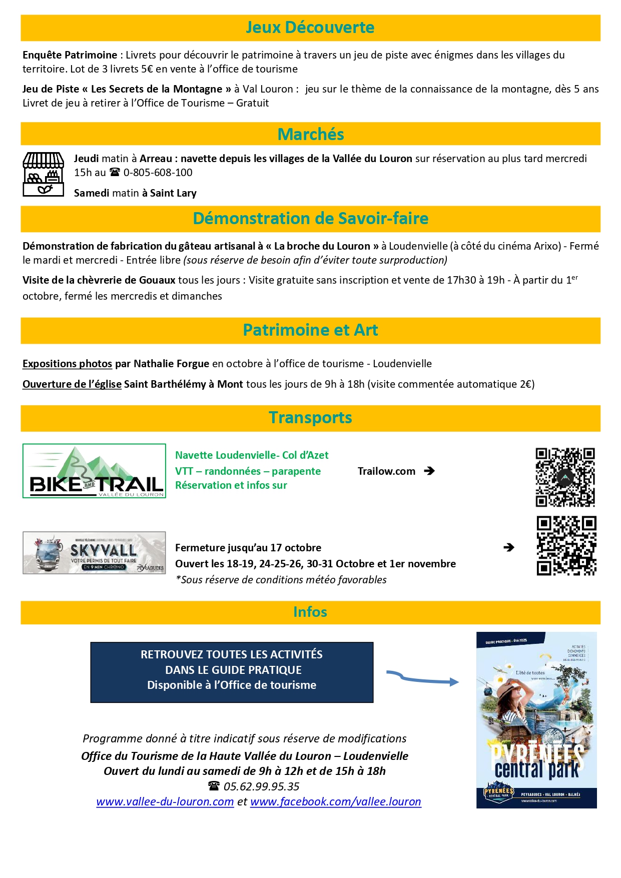 programme d'animation 