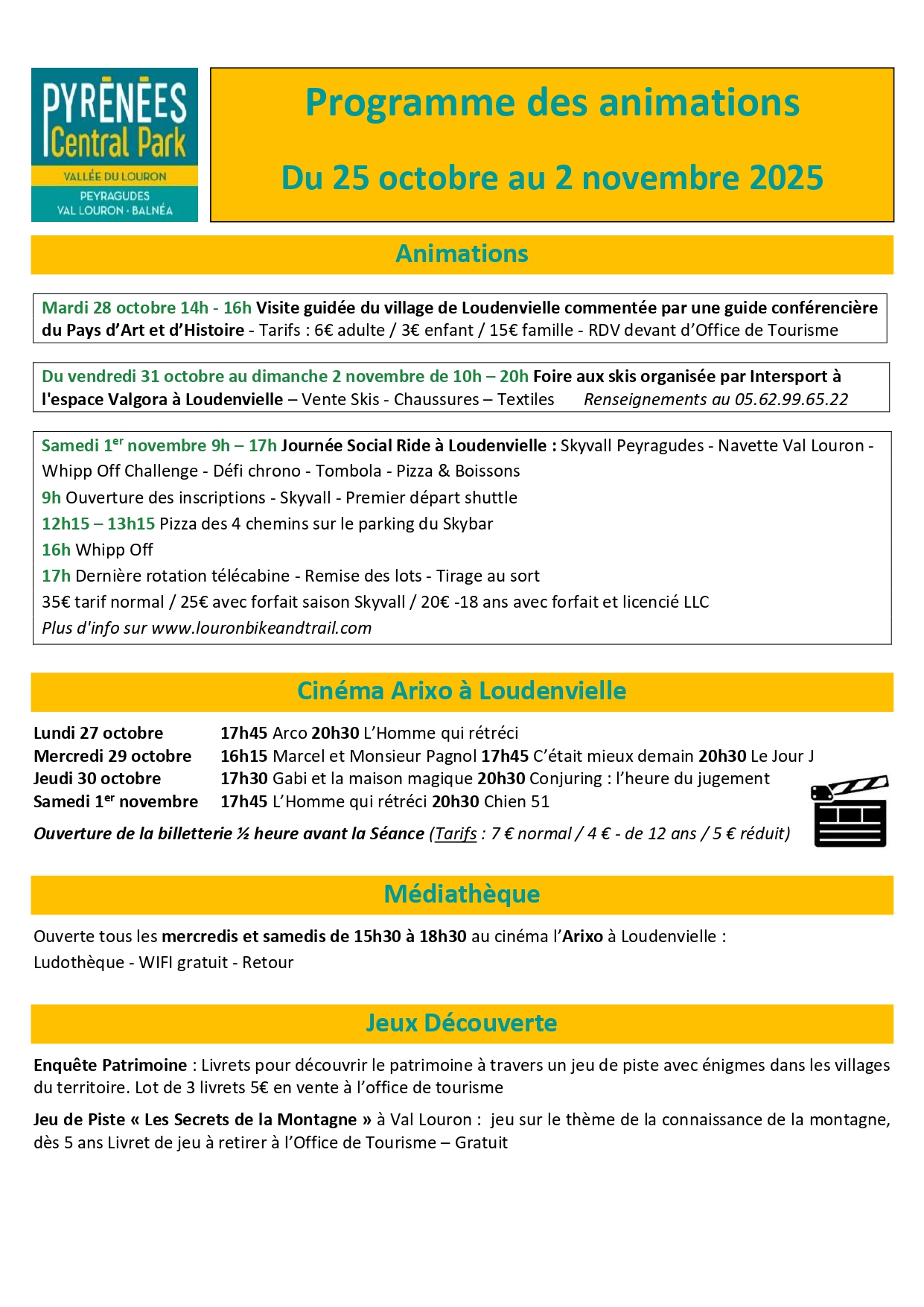 programme d'animation 