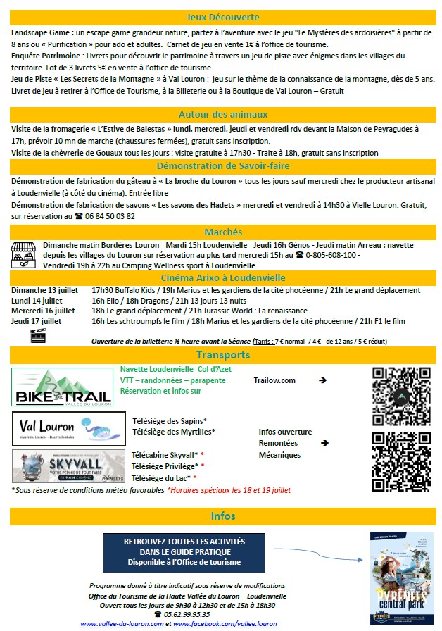 animations 12 au 18 juillet 2025 page 2