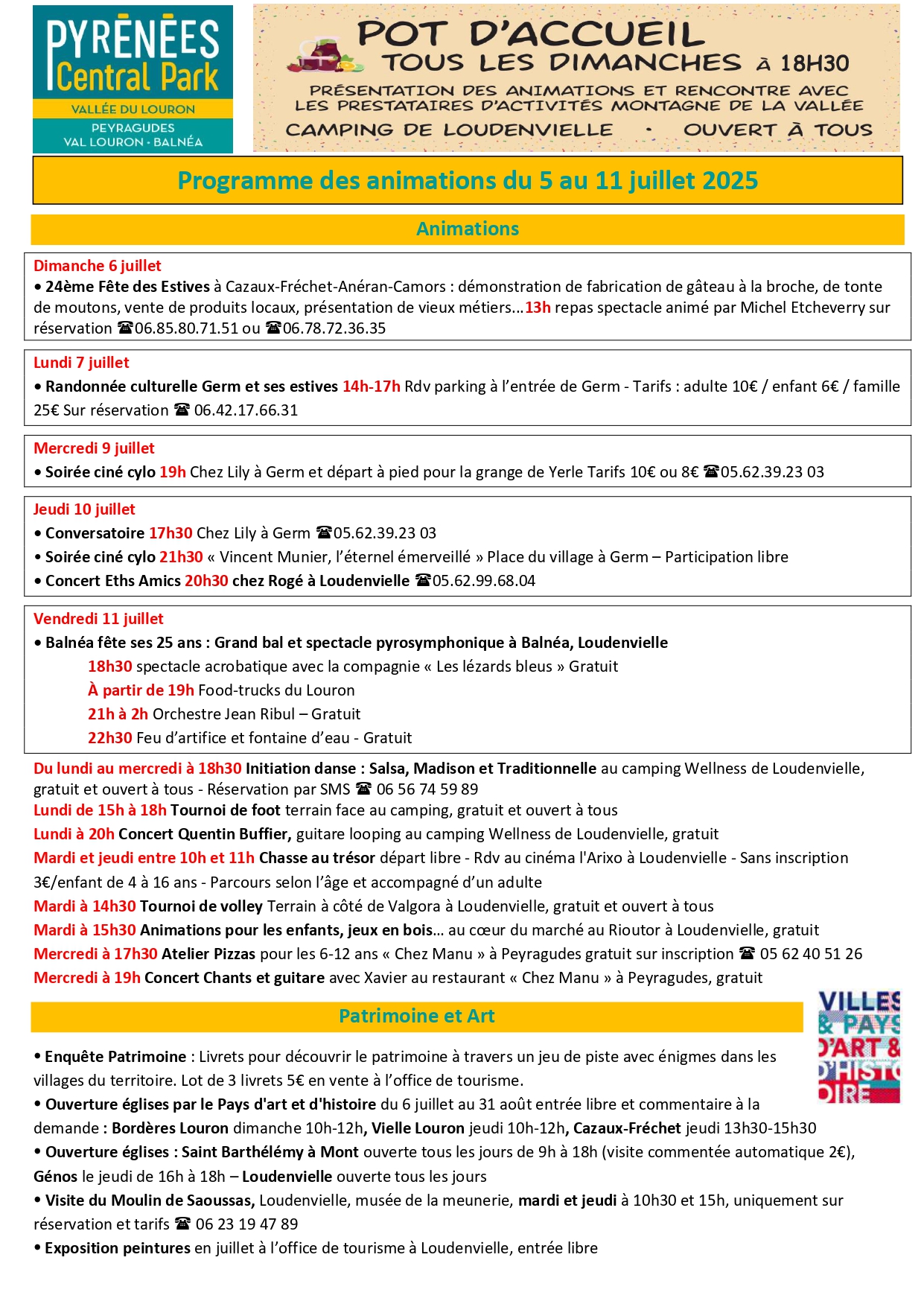 programme d'animation 