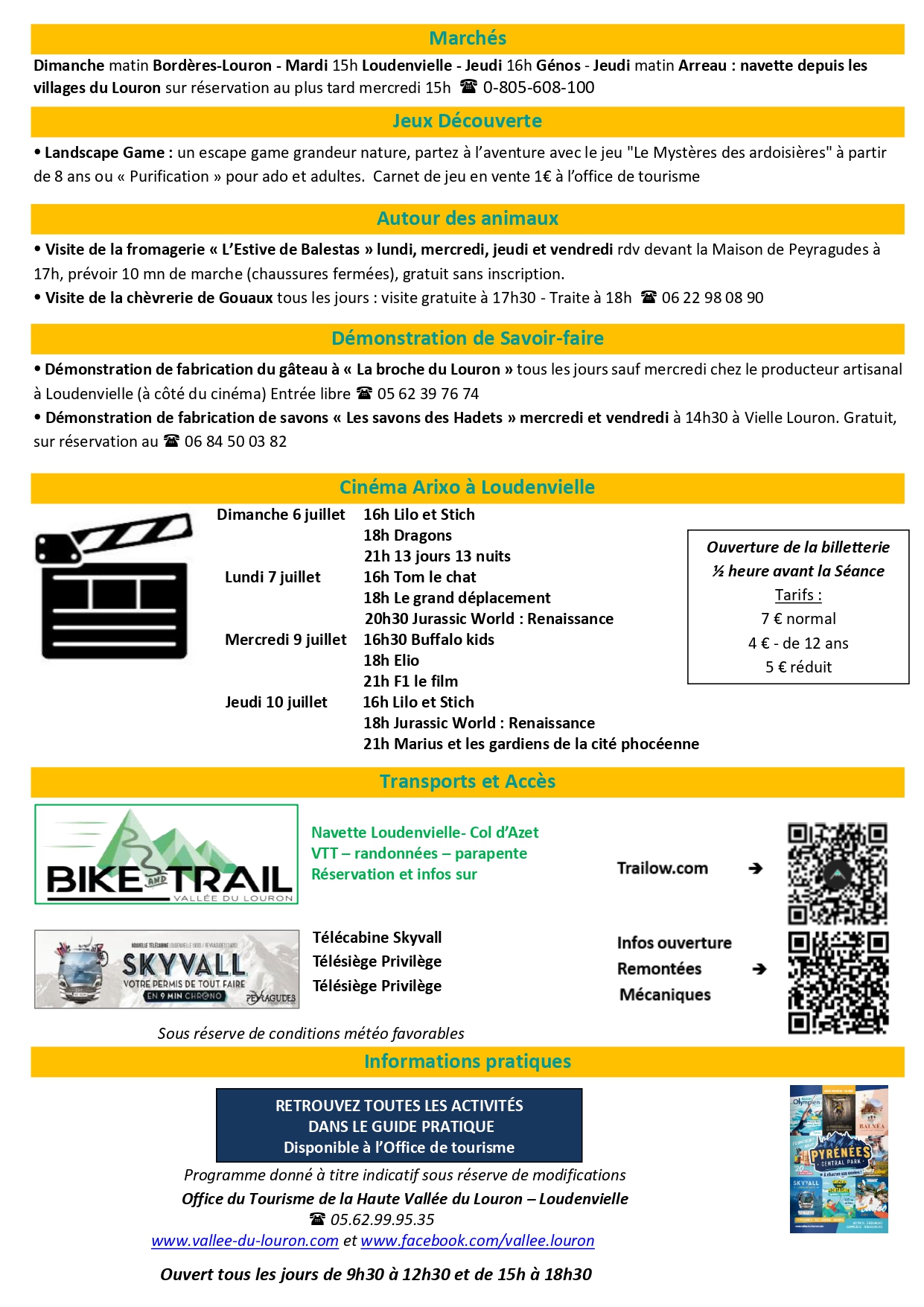 programme d'animation 