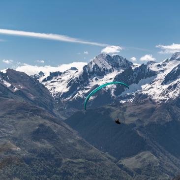 In the air